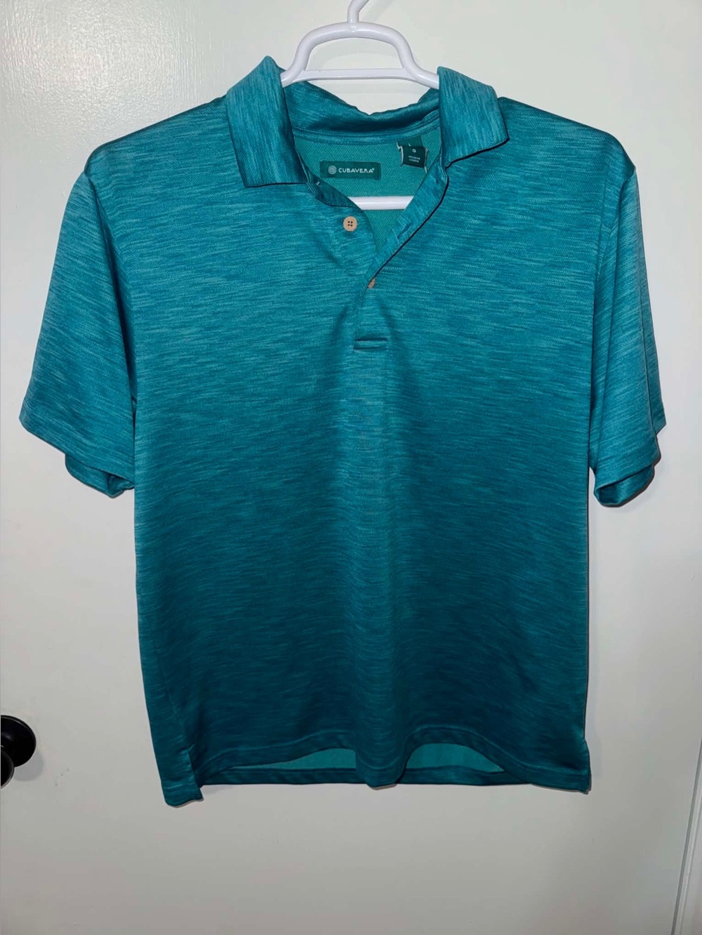 Cubavera Teal Heather Polo Shirt - Men's Short Sleeve